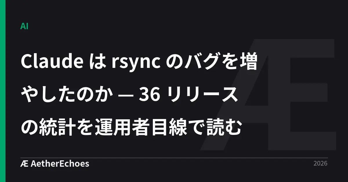 Claude は rsync のバグを増やしたのか — 36 リリースの統計を運用者目線で読む